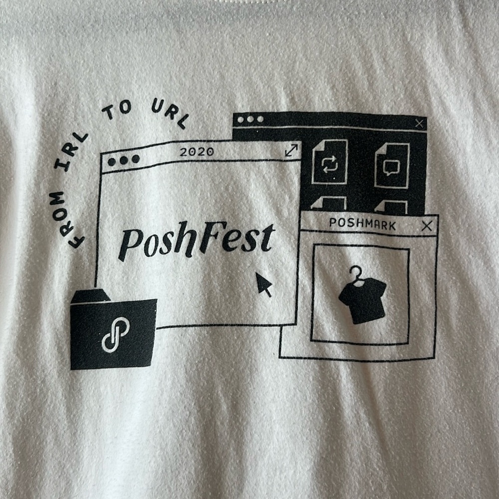 POSHMARK PoshFest 2020 White T-Shirt Size M